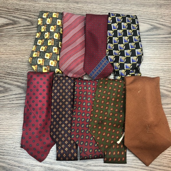 Other - Lot of 9 Designer High End Ties YSL